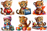 Leopards Back to School Clipart PNG, a Seasonal Illustration by Canvas Craft (Thumbnail 4 of 4)