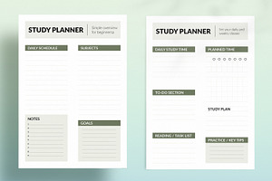 Study Planner Template Layout, a Stationery Template by ContestDesign