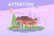 Peaceful landscapes with cottages, a Person Illustration by Boyko Pictures (Thumbnail 2 of 11)