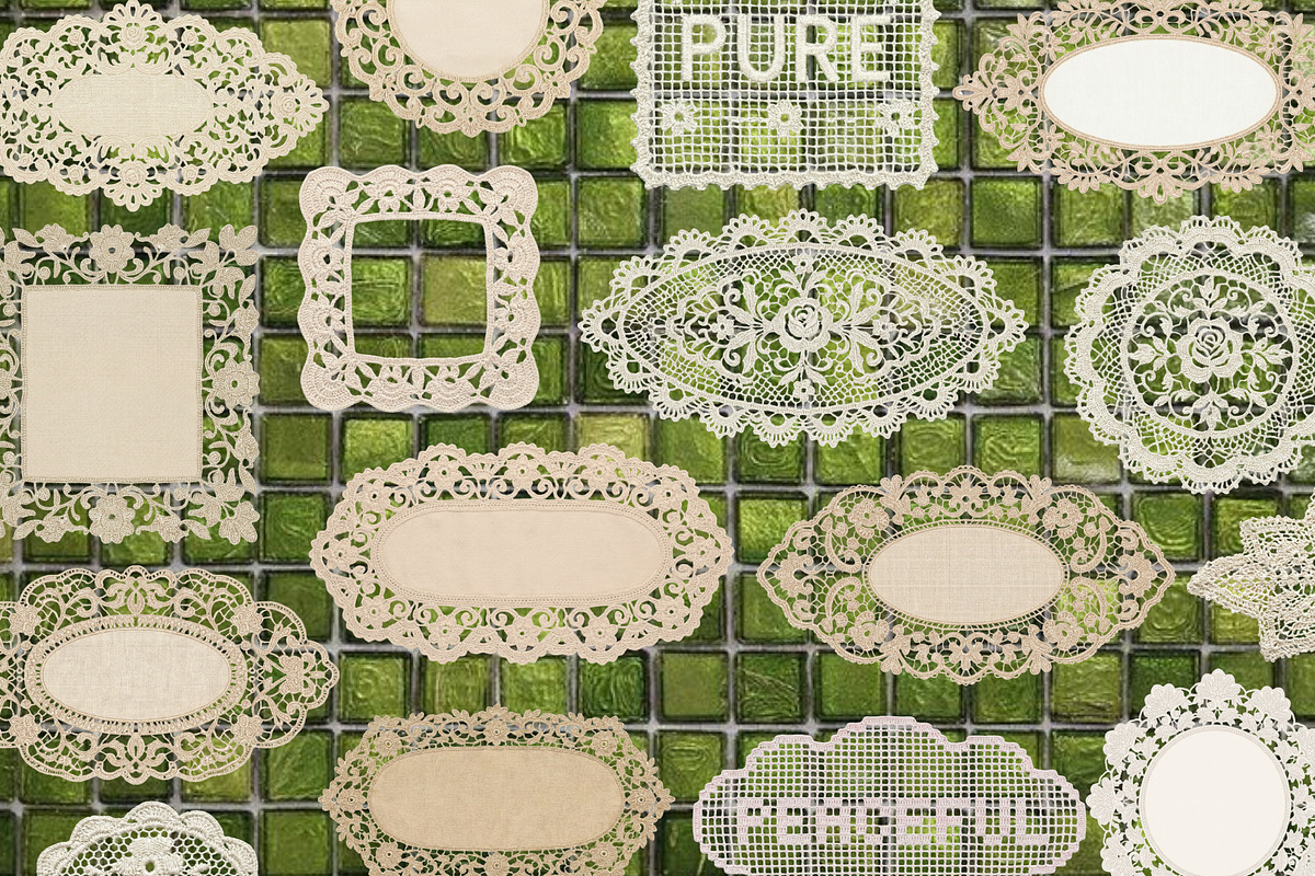 200 Vintage Nature Lace Doilies, an Object Graphic by DreamoraArt (Photo 6 of 11)