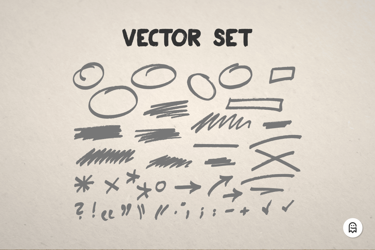 Hand Drawn Text Marks, an Object Graphic by Graphic Ghost (Photo 3 of 5)