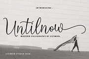 Untilnow Script Modern Calligraphy, a Script Font by sizimon (Thumbnail 1 of 8)