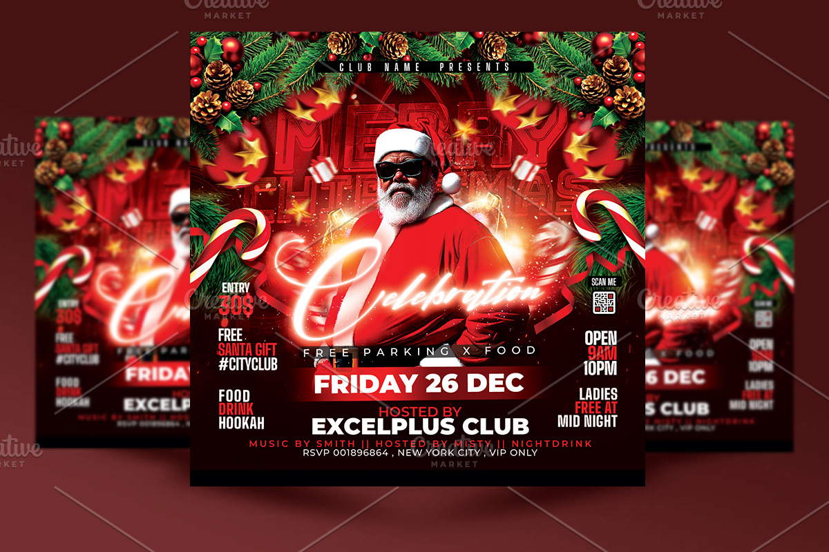 10 Christmas Party Flyer Bundle, a Flyer Template by RTXdesinger99 (Photo 5 of 11)