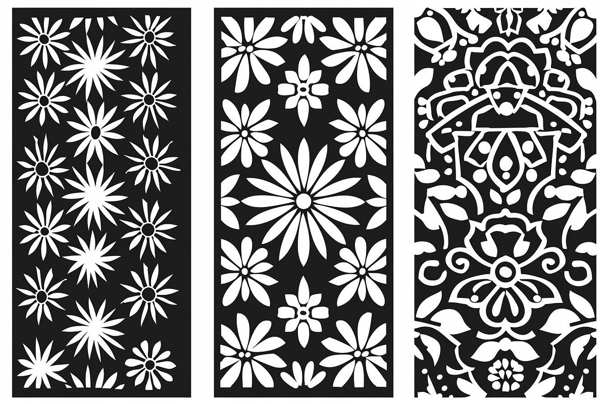 Elegant Floral Laser Cut Panel Bundl, an Object Graphic by BIPLOB EXPERT (Photo 1 of 7)
