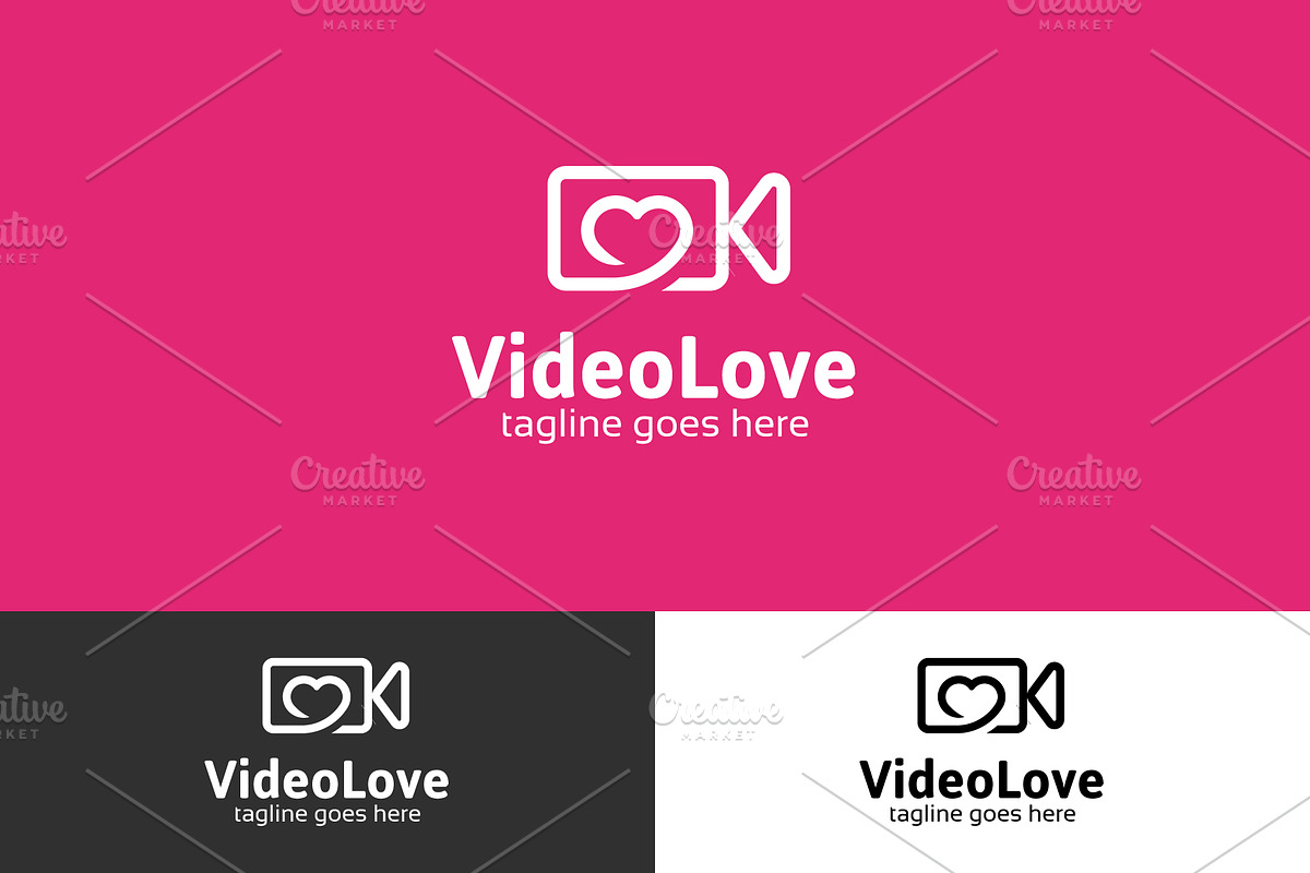 VideoLove Logo Heart Symbol, a Branding & Logo Template by Assaldesigns (Photo 4 of 4)