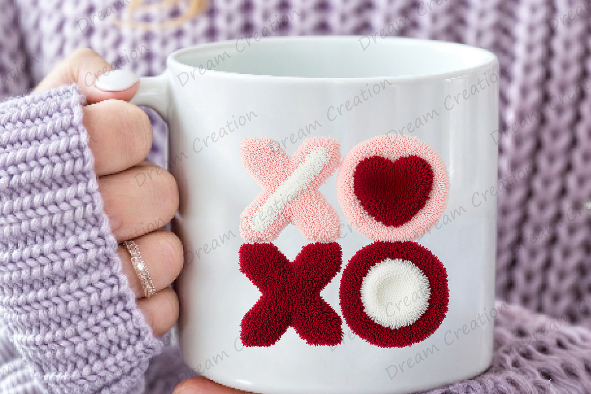 Valentine's Latch Hook PNG, XOXO, an Illustration by Dream Creation (Photo 4 of 5)