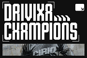 Drivixa Champions Fonts Full Familly, a Sans Serif Font by Erifqizefont (Thumbnail 1 of 15)