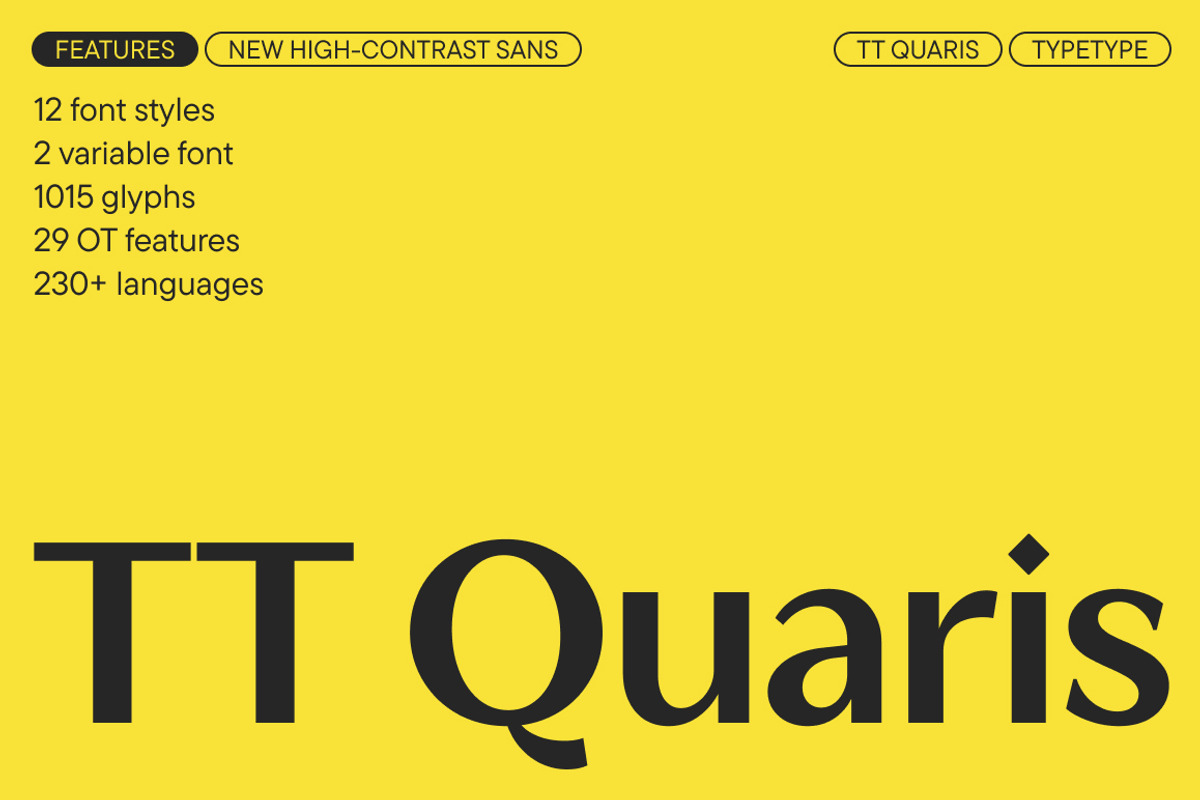 TT Quaris, a Serif Font by TypeType (Photo 1 of 15)