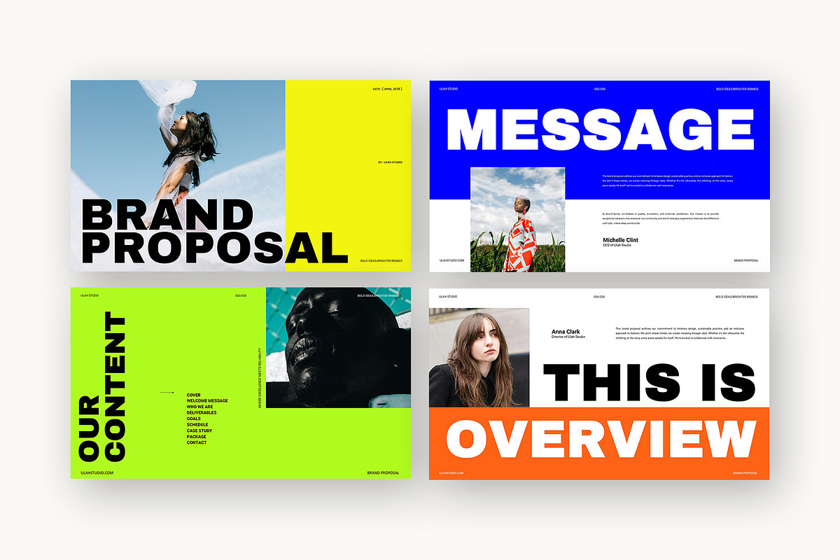 Ulah : Lifestyle Brand Google Slides, a Presentation Template by Punkl Camp (Photo 2 of 15)