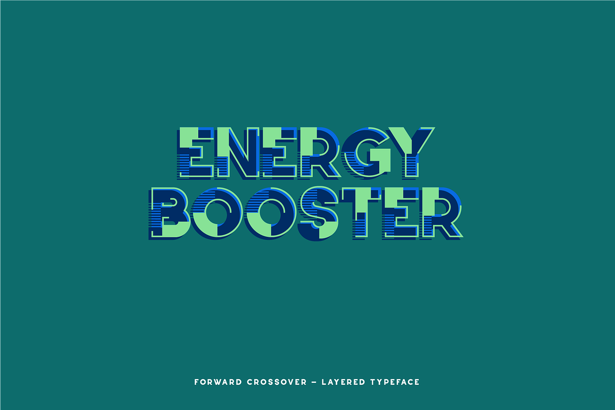 Forward Crossover - layered typeface, a Sans Serif Font by Revorklabs (Photo 7 of 7)