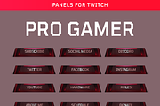 Pro Gamer Twitch Panels - 5 Colors, an Object Graphic by Gear Store (Thumbnail 2 of 5)