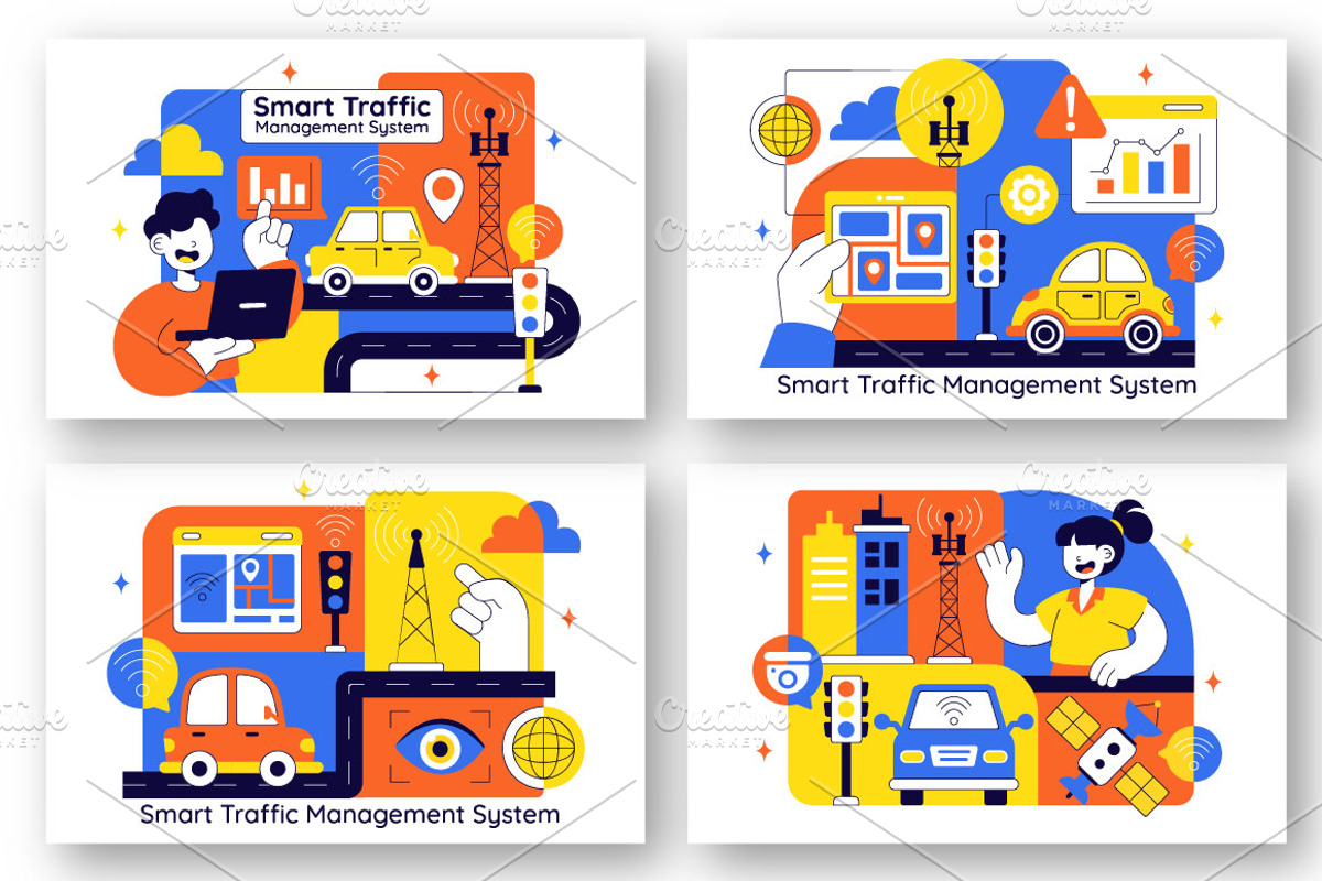 10 Smart Traffic Management System, a Technology Illustration by denayunebgt (Photo 3 of 4)