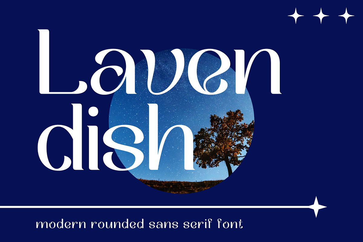 Lavendish - Modern Sans Serif Font, a Sans Serif Font by Pikgura (Photo 1 of 6)