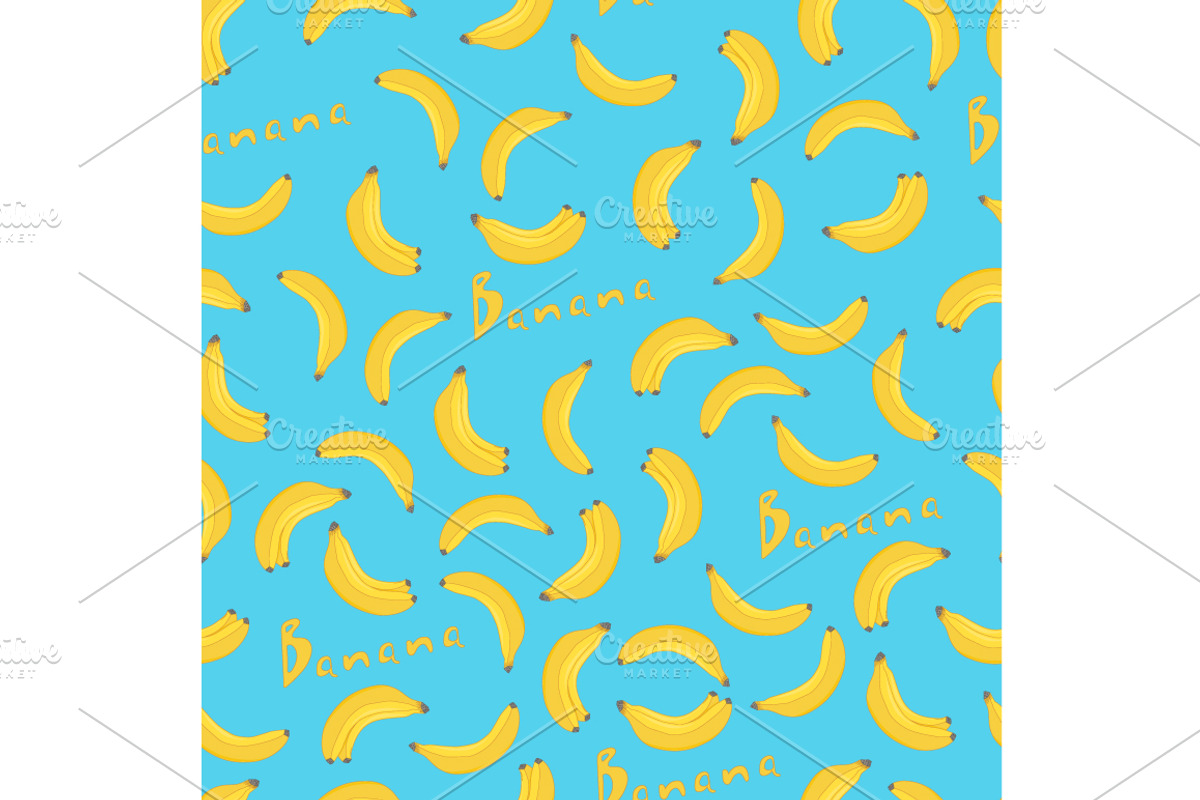 Banana Seamless Patterns., a Pattern Graphic by Svetlana Avv (Photo 2 of 4)
