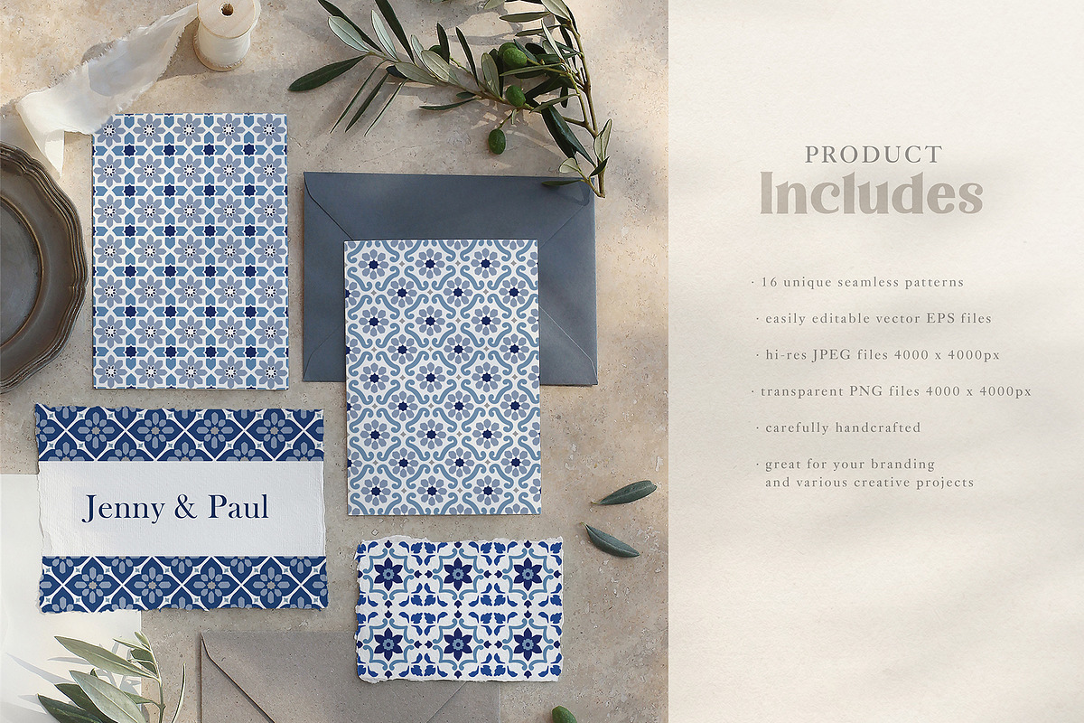 Azulejos & Moroccan patterns, a Pattern Graphic by Tabita's shop (Photo 2 of 8)