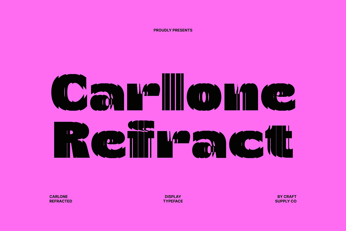 Carlone Refracted, a Sans Serif Font by Craft Supply Co. (Photo 1 of 8)
