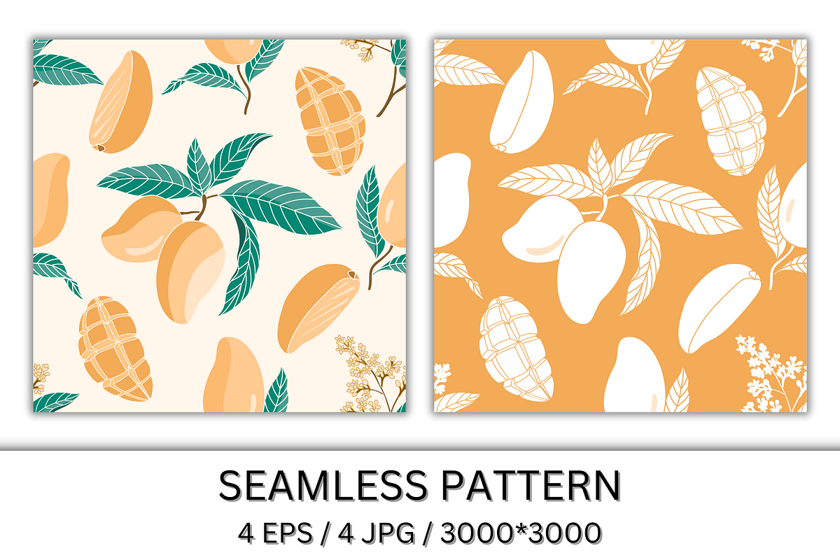 Mango Seamless Pattern, a Pattern Graphic by wind mill