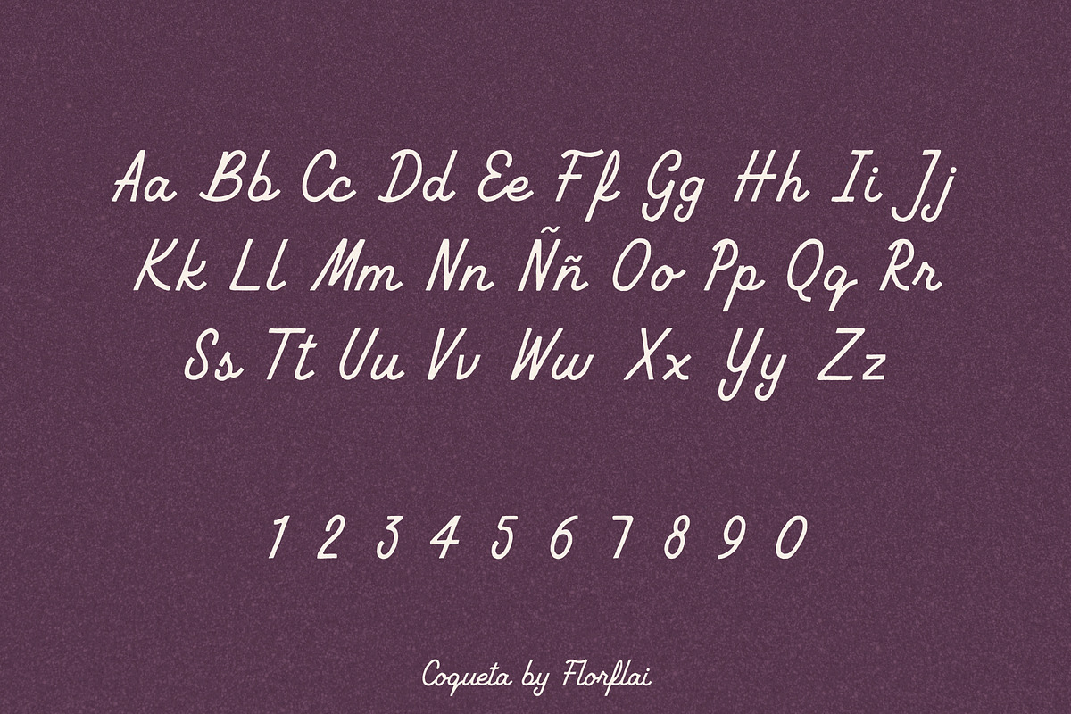 Coqueta font, a Script Font by Florflai (Photo 3 of 5)