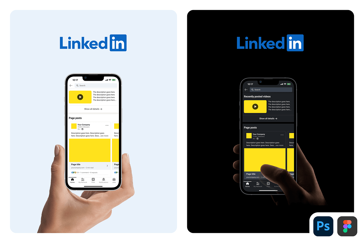 Linkedin Branding Kit | PSD | Figma, a Social Media Template by Vitor Heinzen (Photo 5 of 7)