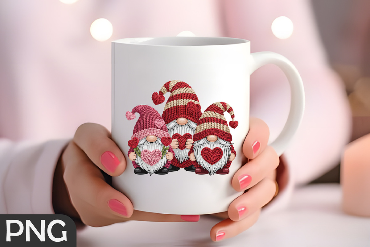 Faux Yarn Valentine Love Gnomes PNG, an Illustration by RobertsArt (Photo 4 of 4)