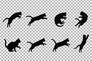 Dynamic Cat Silhouette Action Set, an Object Graphic by Artonix (Thumbnail 2 of 3)