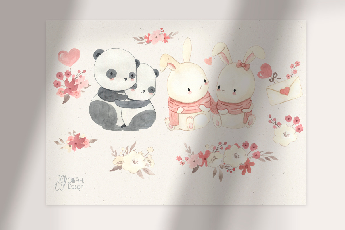 LOVE. Valentine's day collection, an Animal Illustration by OlliArtDesign (Photo 13 of 16)