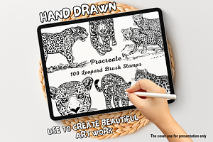 100 Leopard Procreate Stamps