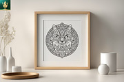 Mandala V2 | Boho Cat Vector Art, an Illustration by pixaroma (Thumbnail 2 of 10)