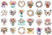 Mother's Day Floral Sublimation Clip, an Illustration by designcity5 (Thumbnail 2 of 5)
