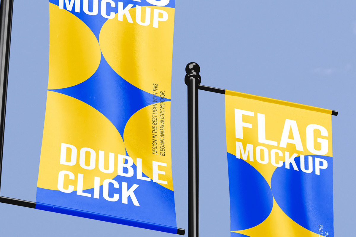 Flag Mockup, an Advertising Mockup by Permadi Creative (Photo 5 of 5)