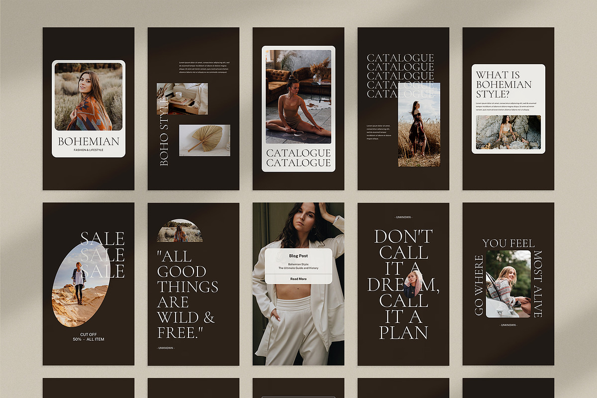 Bohemian Instagram Pack | PS & Canva, a Social Media Template by Visuel Colonie® (Photo 14 of 15)