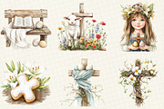 Christian Rustic Easter Clipart, a Work Illustration by OK Design (Thumbnail 4 of 4)