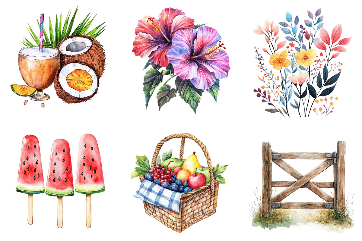 Cute Summer Planner Clipart, an Illustration by designcity5 (Photo 4 of 5)
