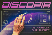 Discopia - Futuristic Tech Fonts, a Font by Konstantine Studio (Thumbnail 1 of 15)