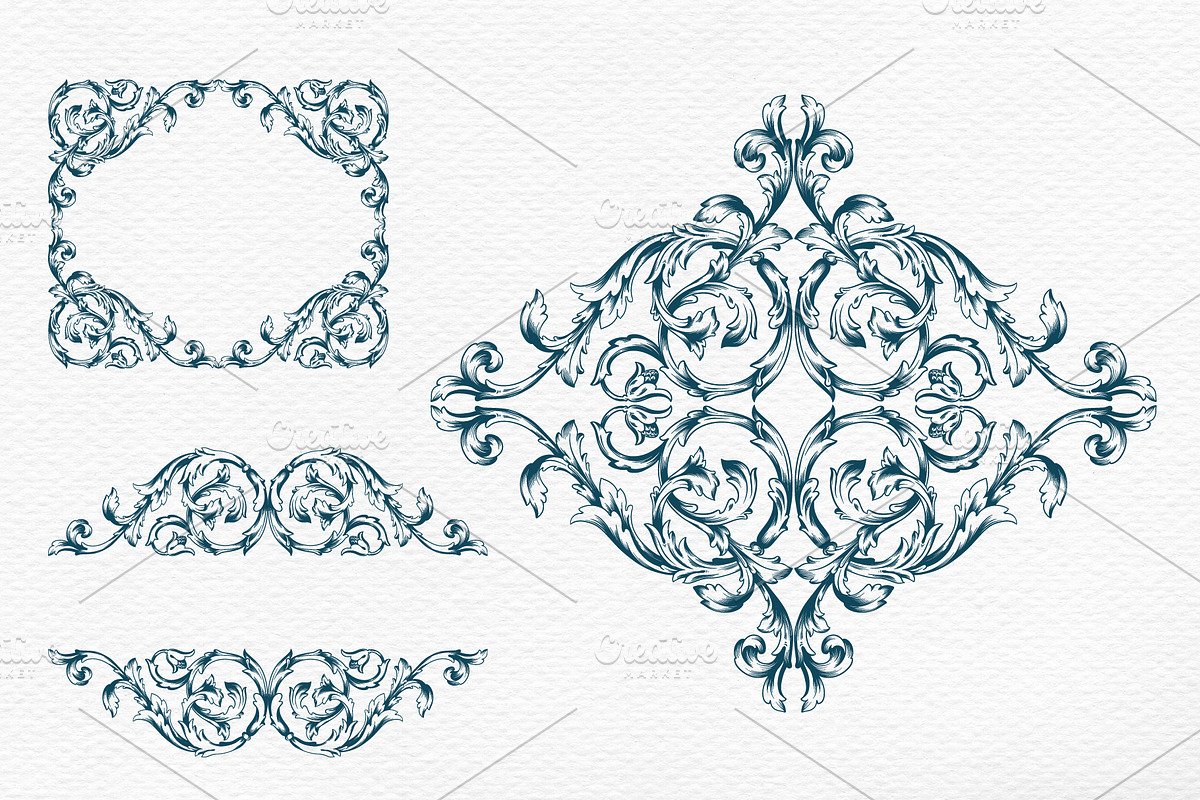 Frames And Borders Ornate Hand Drawn, a Decorative Illustration by Samira (Photo 6 of 10)
