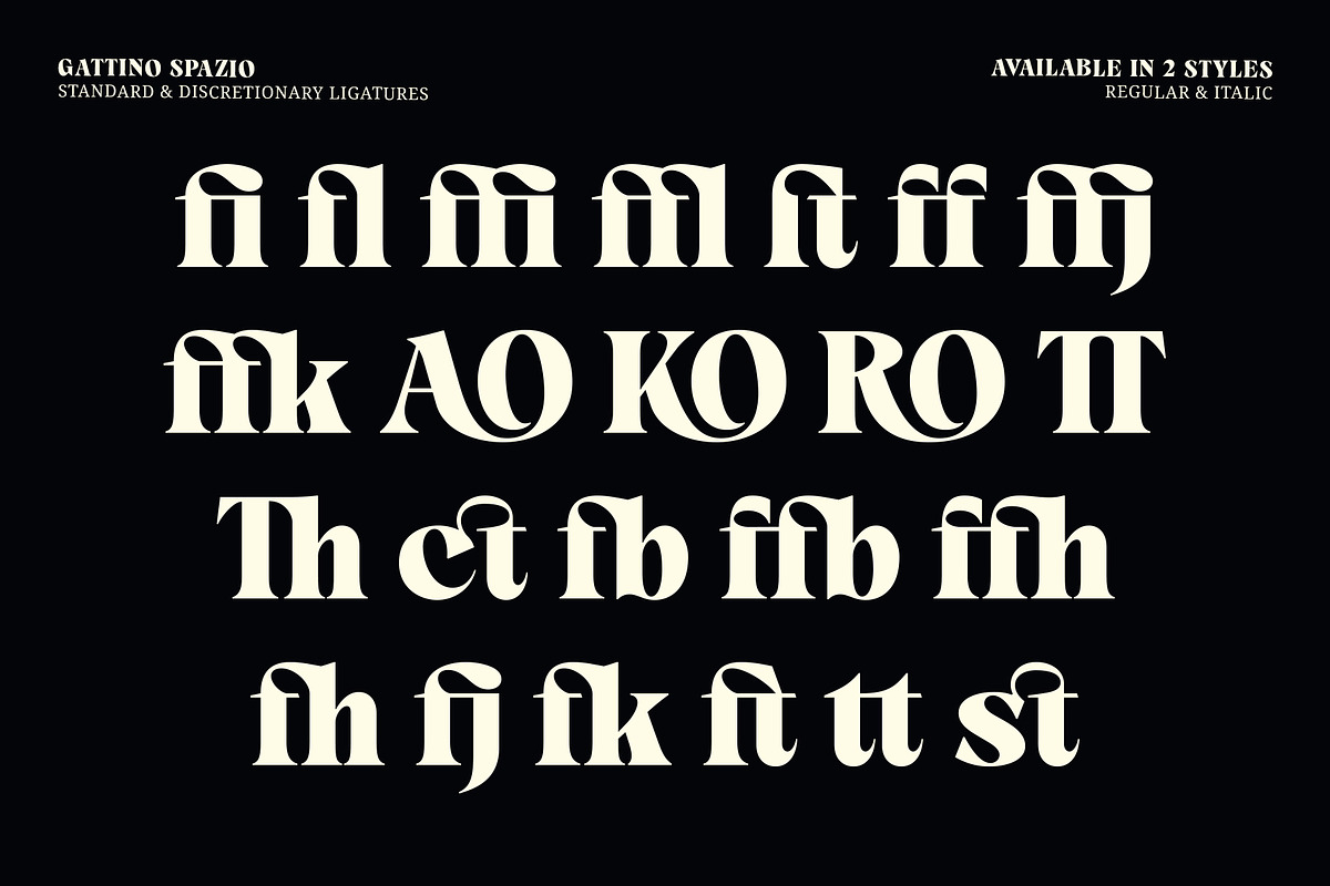 Gattino Spazio - Bold Serif Typeface, a Serif Font by Mbonster Design Studio (Photo 15 of 20)