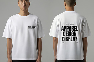 Back & Front View T-Shirt Mockup, a Product Mockup by graphypix