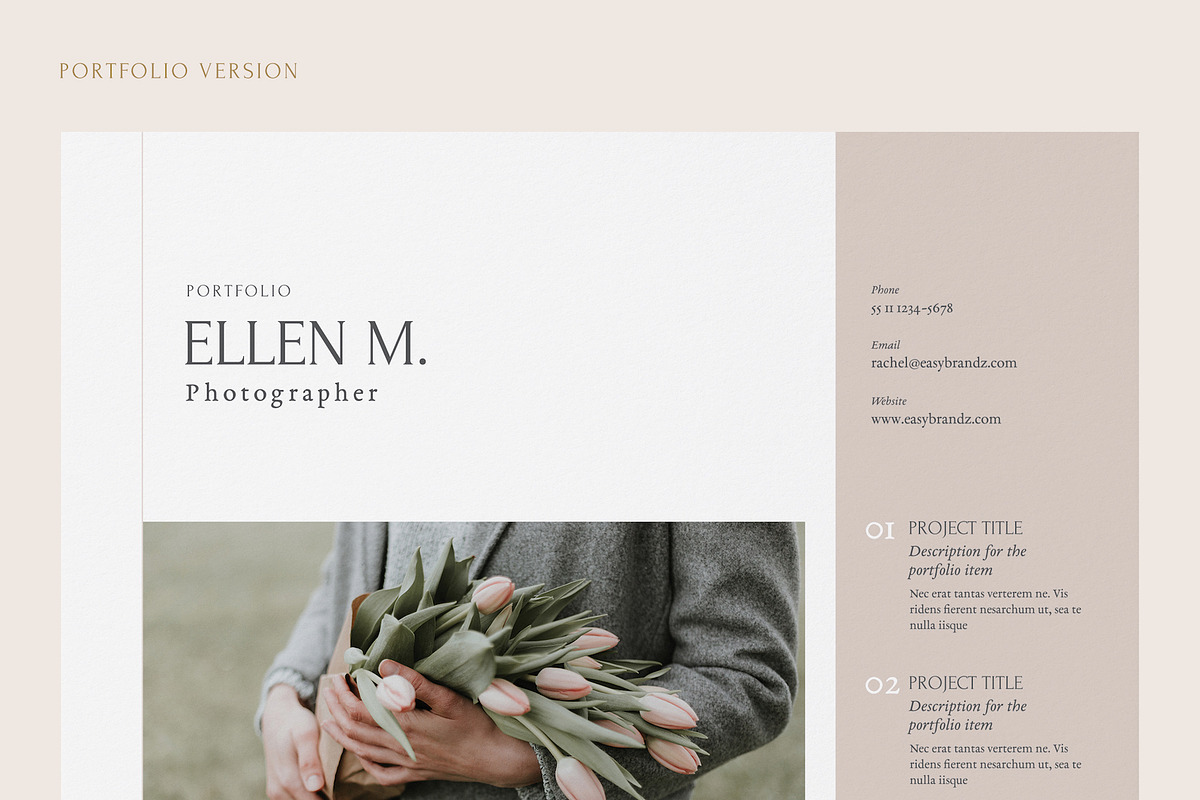 Resume & Portfolio Template, a Resume Template by Easybrandz (Photo 3 of 5)