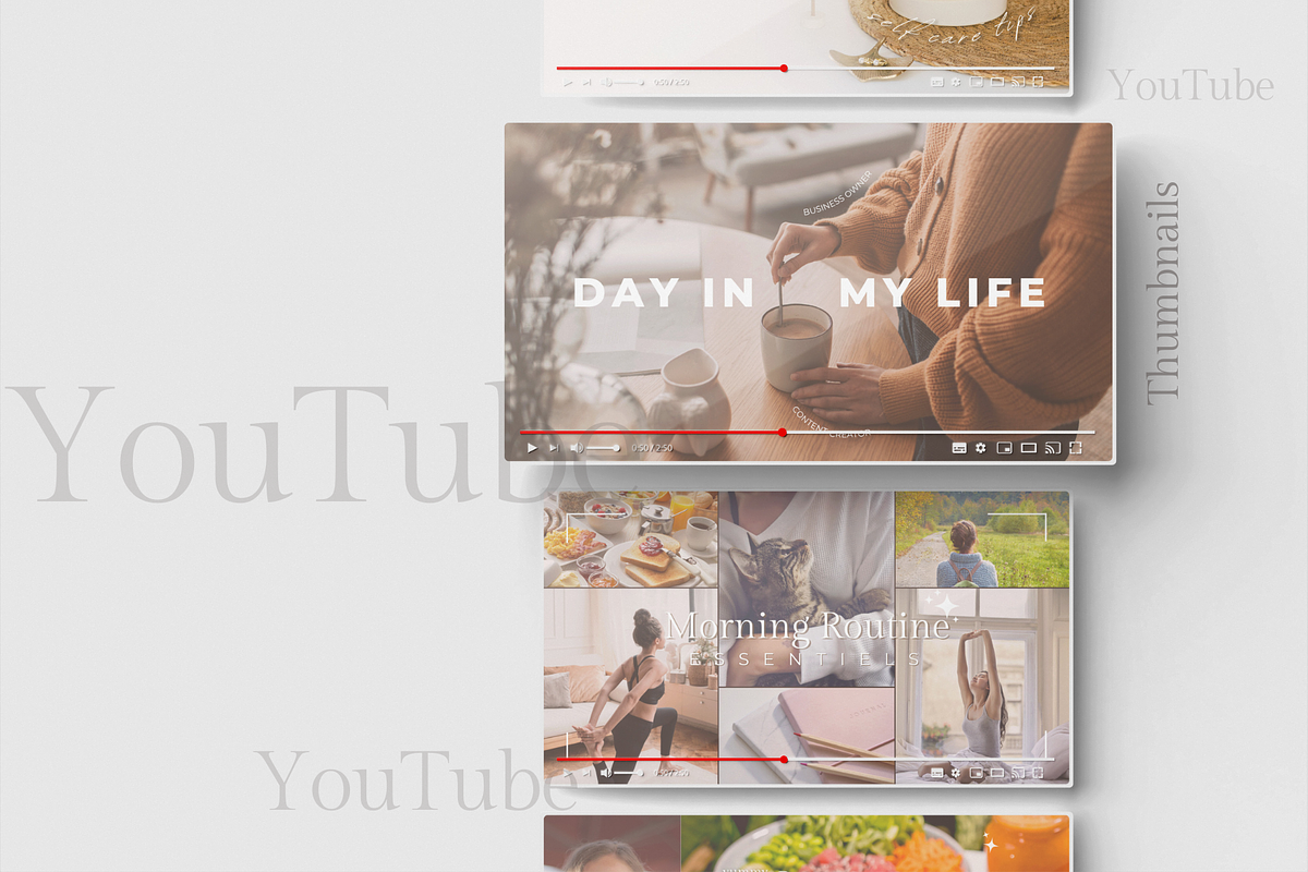 Emily YouTube Branding Kit Canva, a Social Media Template by Soul & Maeum Store (Photo 2 of 7)