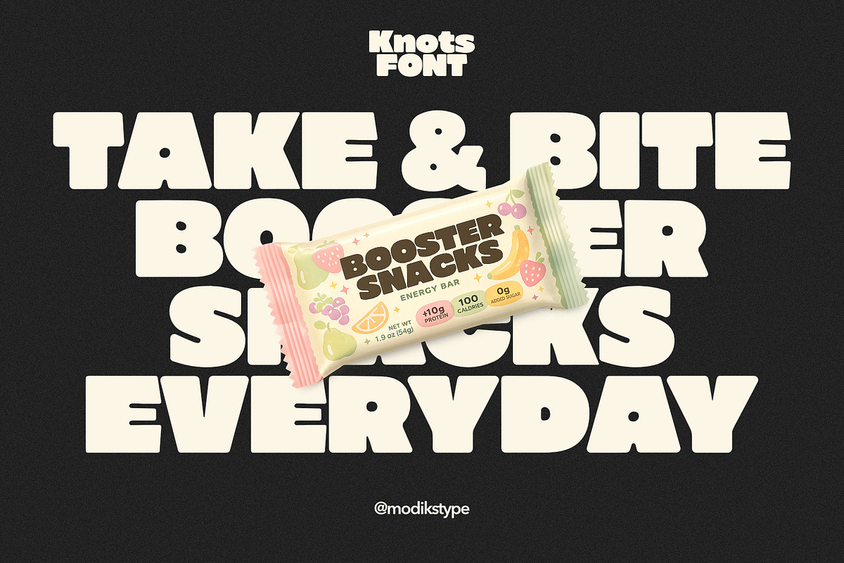 Knots Strong Bold Sans, a Sans Serif Font by Modikstype (Photo 4 of 9)