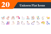 Unicorn Flat Icons Bundle, a Duotone Icon by EllaMaiyaali (Thumbnail 3 of 3)