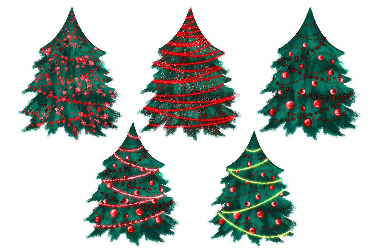 Cute Christmas Clipart Set, an Illustration by HabitusDesigns (Photo 6 of 7)