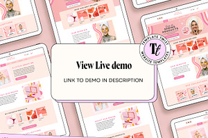 Pink Peach Pastel Wix Template