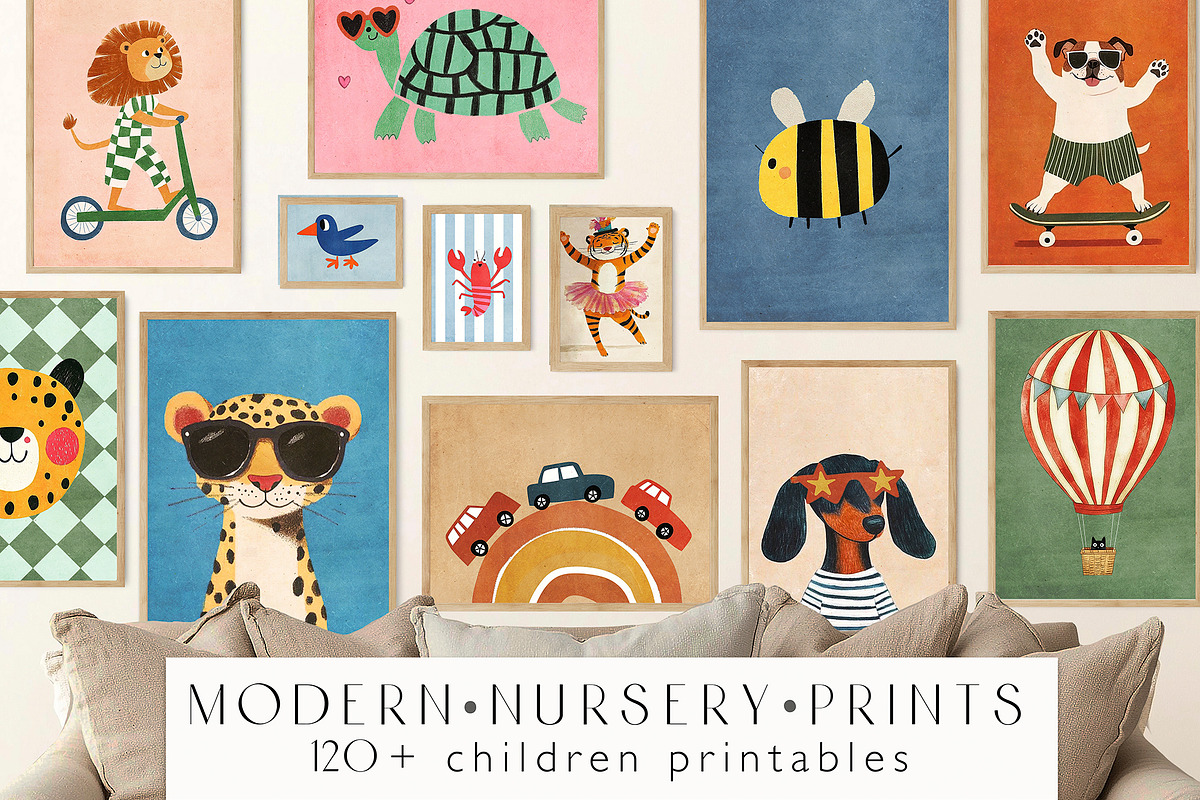 Nursery Print Bundle - 120+, a Background Graphic by Artemsky (Photo 1 of 9)