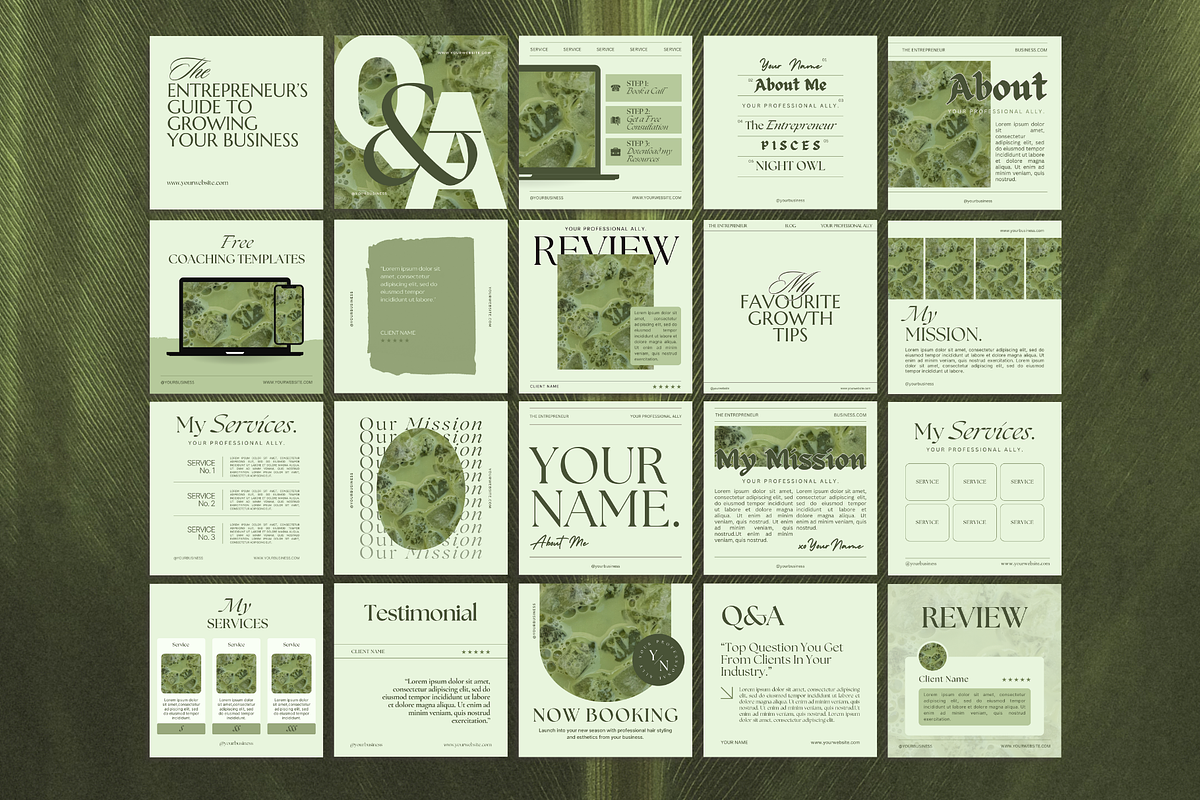 Matcha Green Branding Kit, a Social Media Template by The Flossy Finch (Photo 14 of 18)