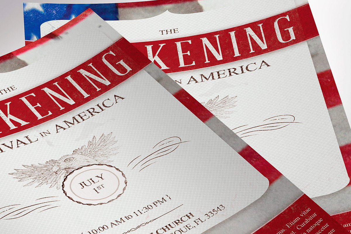 American Patriotic Church Flyer, a Flyer Template by Godserv Designs (Photo 4 of 8)