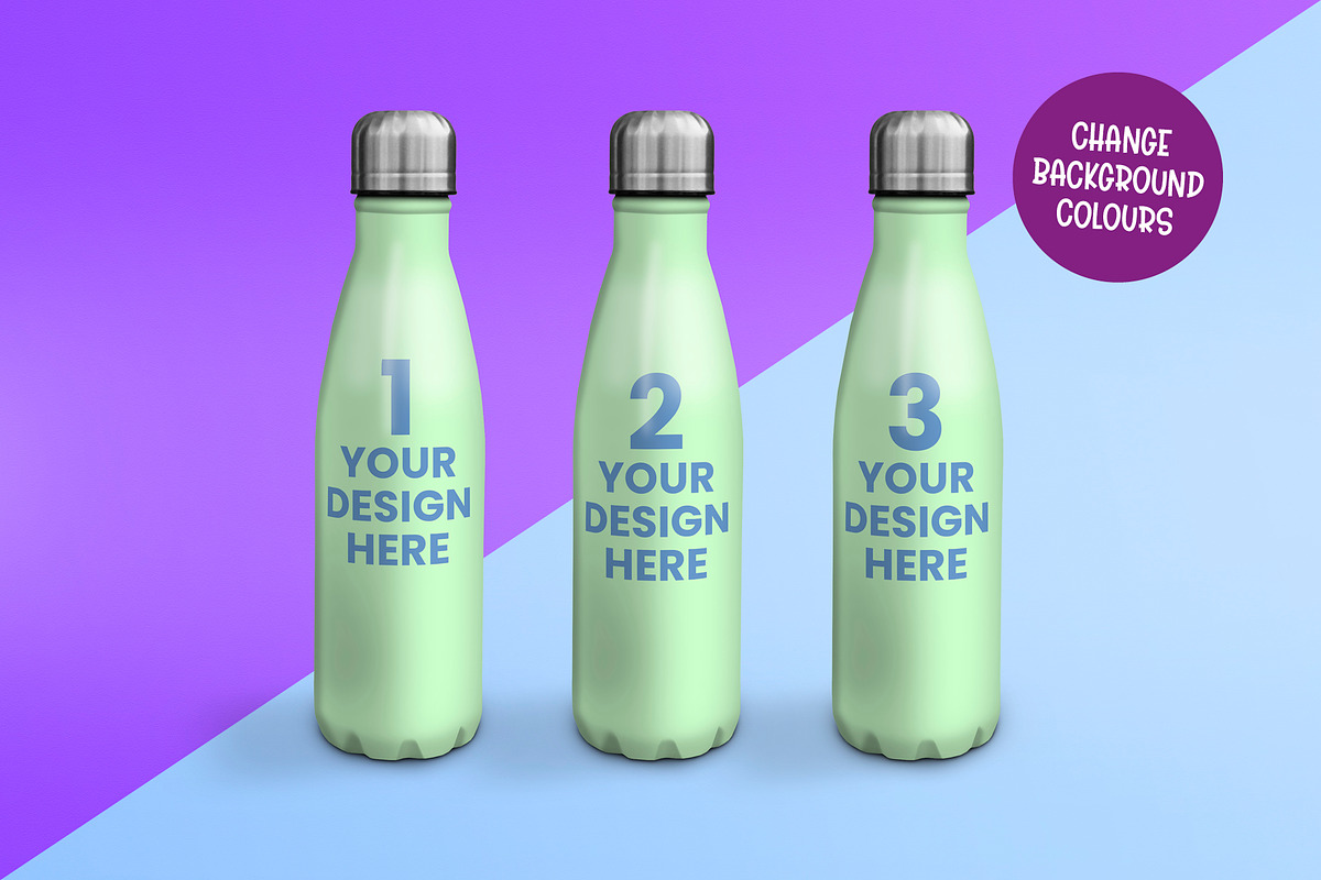 Water Bottle/Drinks Bottle Mock Up, a Product Mockup by Little Type Factory (Photo 6 of 8)