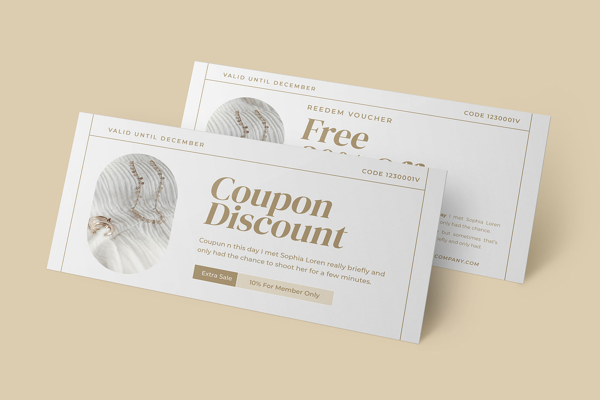Elegant Jewelry Minimalist Voucher, a Templates & Theme by rzkaamlya (Photo 3 of 3)