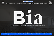 Bia | Transitional Serif & Sans, a Serif Font by By Kineks (Thumbnail 1 of 18)