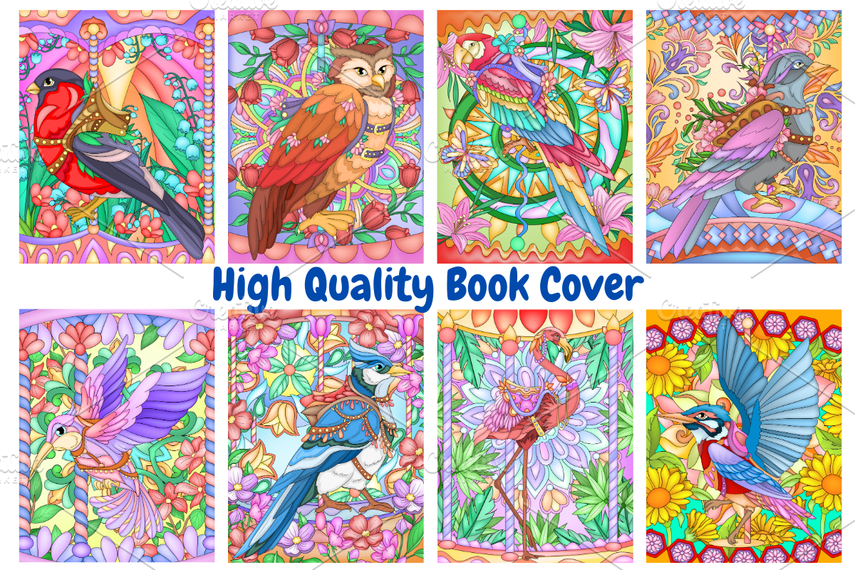 Bird Carousel Coloring Pages, an Animal Illustration by Coco Bloom (Photo 3 of 5)